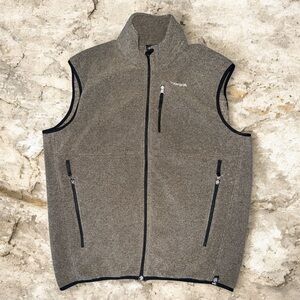 Solaris Brown Full Zip Fleece Vest Sleeveless Outdoor Casual‎ Size XL